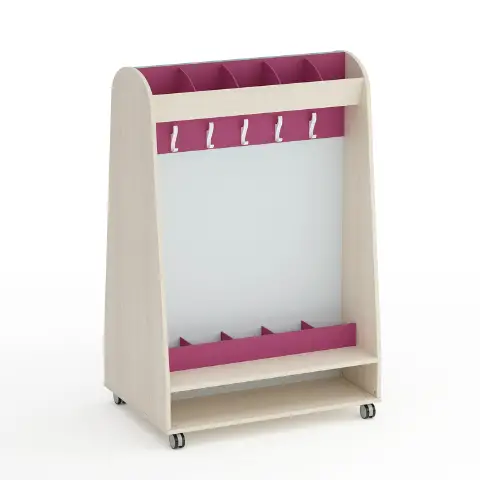 Appendiabiti Scuola Infanzia Kubò Betulla 10 Posti Fucsia - Conforme CAM