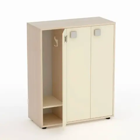 Kubò School Locker Cabinet Birch 6 Places Magnolia Doors - CAM Compliant