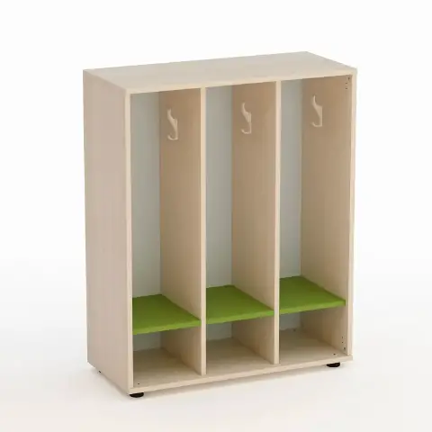 Kubò Birch Open Day School Locker Cabinet Kiwi Green - CAM Compliant