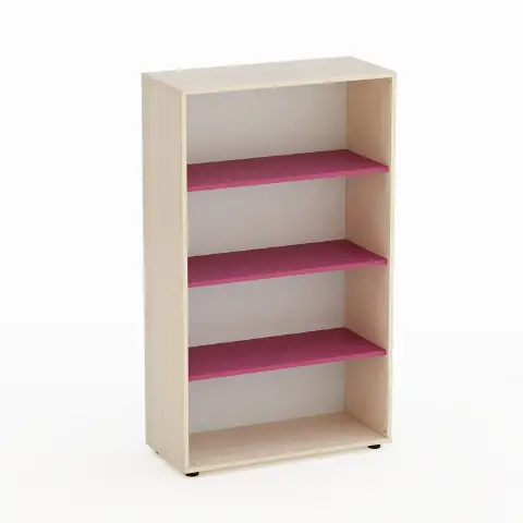 Mobile Kubò Betulla A Giorno H 150 cm Ripiani Fucsia - Conforme CAM