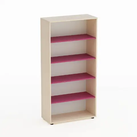 Mobile Kubò Betulla A Giorno H 180 cm Ripiani Fucsia - Conforme CAM