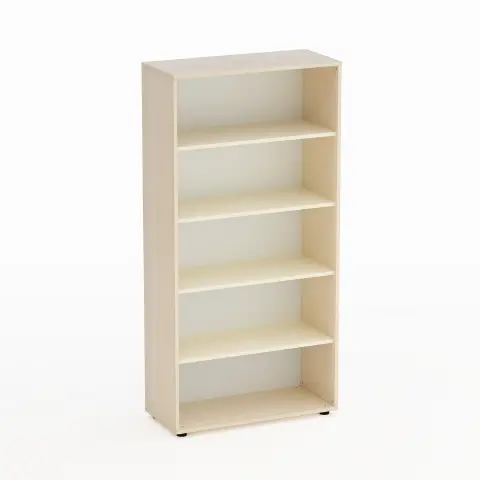 Mobile Kubò Betulla A Giorno H 180 cm Ripiani Magnolia - Conforme CAM