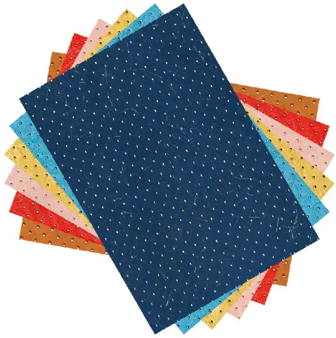 CARTA SETA CON RILIEVI STELLE CM. 23X33