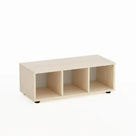 Mobile Scuola Kubò Betulla a 3 Caselle Altezza 30 cm. - Conforme CAM