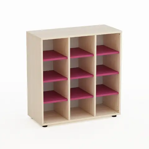Mobile Kubò Betulla 12 Caselle H 90 Cm. Fucsia - Conforme CAM
