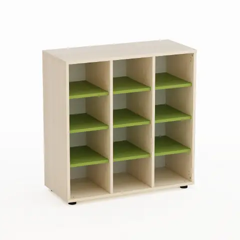 Mobile Kubò Betulla 12 Caselle H 90 Cm. Verde Kiwi - Conforme CAM