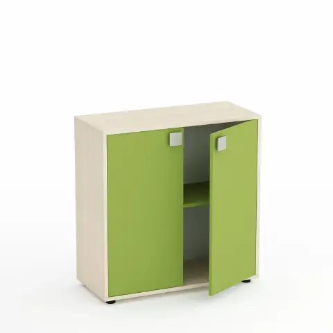 Kubò Birch Cabinet 2 Doors H 90 Cm. Kiwi Green - CAM Compliant