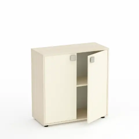 Kubò Birch Cabinet 2 Doors H 90 Cm. White Magnolia - CAM Compliant