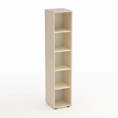 Mobile Kubò Betulla Colonna 5 Vani 180 Cm. Ripiani Magnolia - Conforme CAM