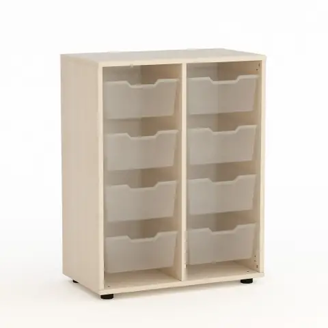 Kubò Birch School Cabinet with 8 High Swivels Height 90 cm. - CAM Compliant