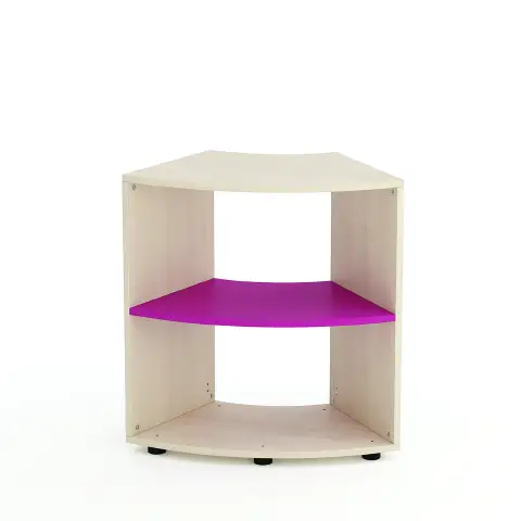 Mobile Scuola Kubò Betulla Curvo 60 Gradi H 75 cm. Rpiani Fucsia - Conforme CAM