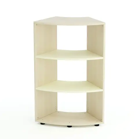 Mobile Scuola Kubò Betulla Curvo 60 Gradi H 110 cm. Ripiani Magnolia - Conforme CAM