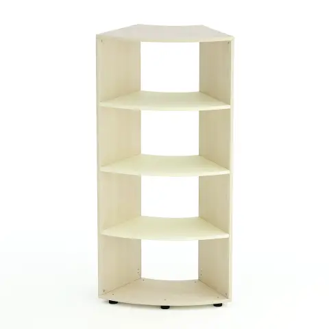 Mobile Scuola Kubò Betulla Curvo 60 Gradi H 150 cm. Ripiani Magnolia  - Conforme CAM