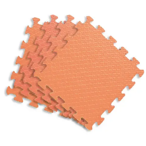 Children's Puzzle Mats made of Eva 60x60 cm. Set 4 Pieces Orange