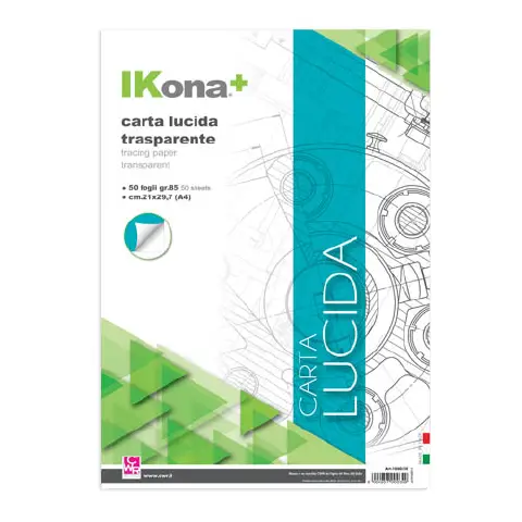 Blocco di Carta Lucida Traslucida A4 - 90 gr/mq - 50 Fogli