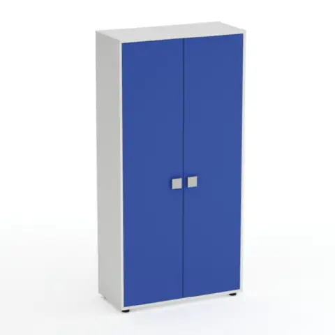 Mobile Scuola Kubò Bianco 2 Ante H 180 cm. Azzurro - Conforme CAM