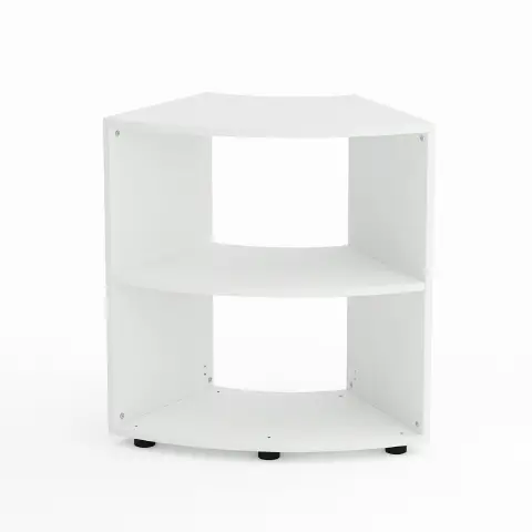 Mobile Scuola Kubò Bianco Curvo 60 Gradi H 75 cm. Ripiani Bianco - Conforme CAM