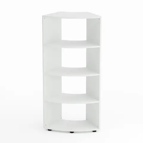 Kubò School Cabinet White Curved 60 Degrees H 150 cm. Shelves White - CAM Compliant