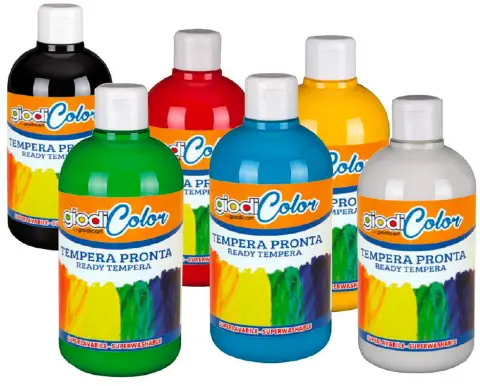 Tempera Giodicolor 500 ml. Set 6 Colori