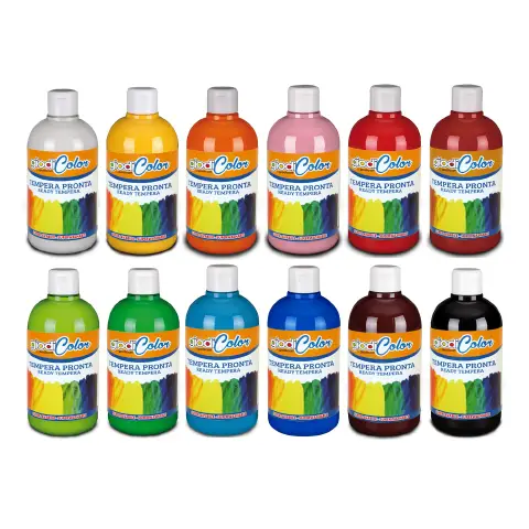 Tempera Giodicolor 500 ml. Set 12 Colori
