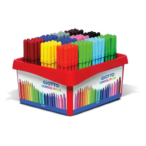 Pennarelli Turbo Color Giotto – Schoolpack 144 Pennarelli in 12 Colori