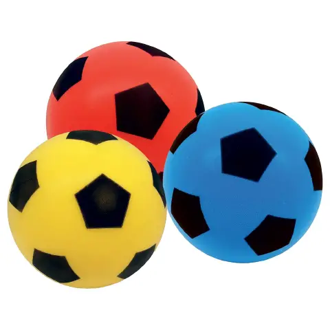 Set of 4 Colored Sponge Balls Diameter 12 cm.