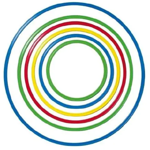 Flat Psychomotor Hoops 50 4Pcs.