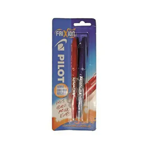 Pilot 2 Frixion Ballpoint Pens Blister Blue-Red