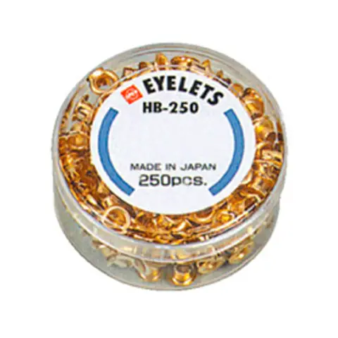 Brass-plated eyelets, 250 pcs.