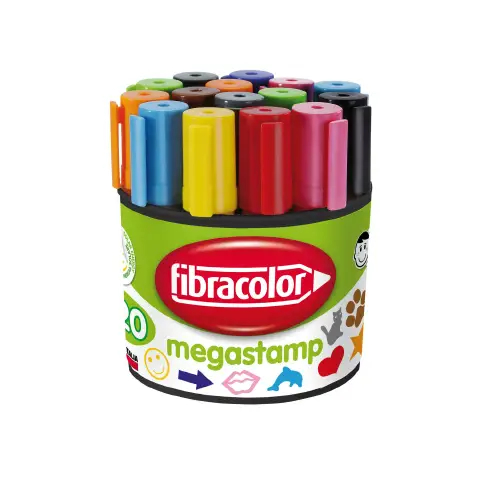 Pennarelli Megastamp a Stampino Maxi – 20 Colori e Soggetti