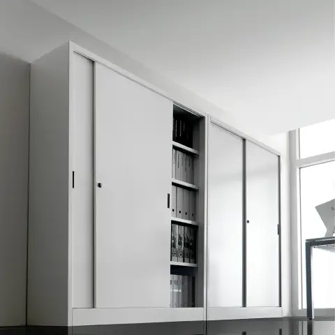 Armadio Metallico 2 Ante Scorrevoli 120 cm.  - Conforme CAM