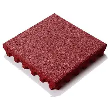 Pavimento Antitrauma con Spinotti Rosso 40mm - 100x100 cm