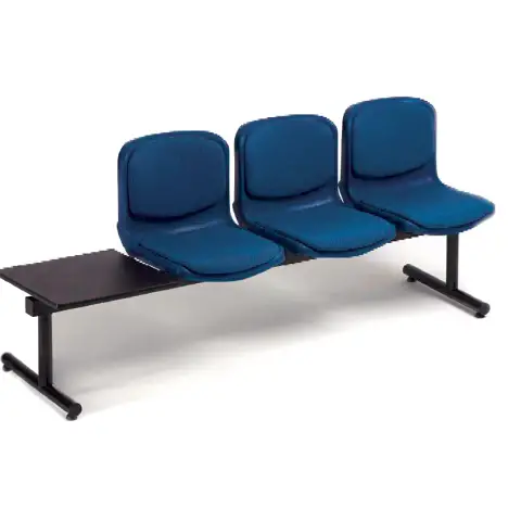 3-SEATER MULTIPLE SEAT IN BLUE FABRIC