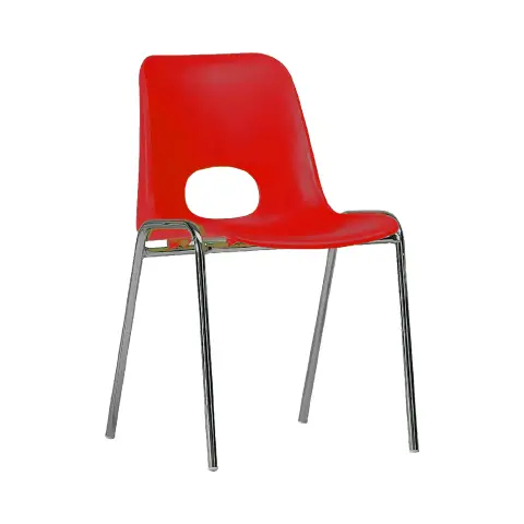 SEDIA IMPILABILE KASTILENE H 46 CM - ROSSO - confezione 10 pz