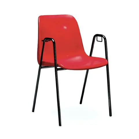 Poltroncina Kastilene Con Braccioli (Misura 6) - Rosso Per Ambienti Scolastici - confezione 10 pz