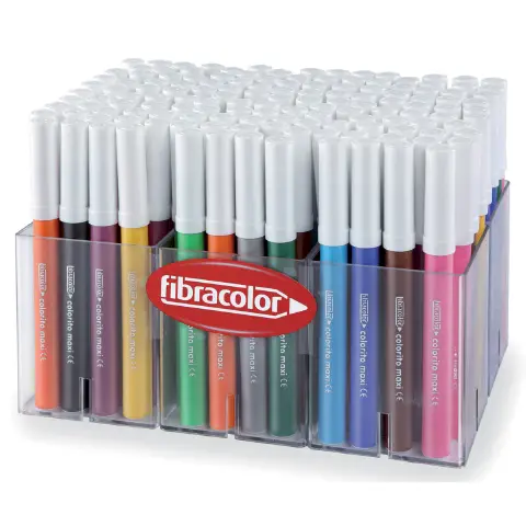 Fibracolor 288 Coloring Markers Maxi Tract 6 Mm In 12 Colors