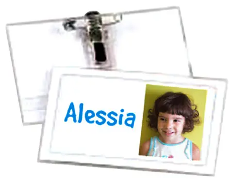 Cartellini Portanome con Clip - confezione 50 pz