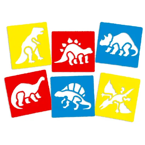 Stencil Silhouettes Dinosaurs