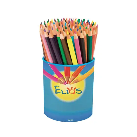 Elios Row 84 Colored Crayons in 12 Colors