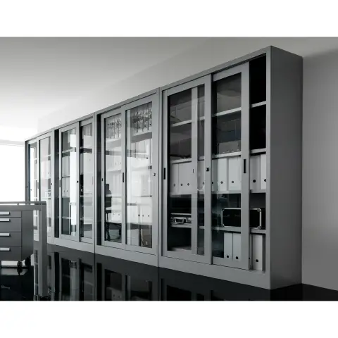 Armadio Metallico Joint 2 Ante in Vetro 150 cm.  - Conforme CAM