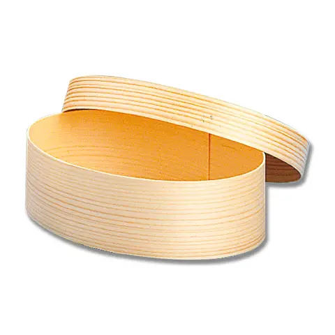 Scatola in Legno di Balsa Ovale con Coperchio – Dimensioni: 102 x 127 mm, h 58 mm