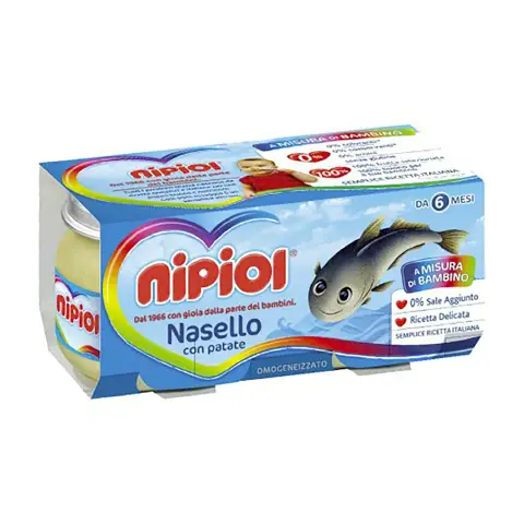 Homogenized Fish Nipiol gr. 80x2 Hake Fillets with Potatoes