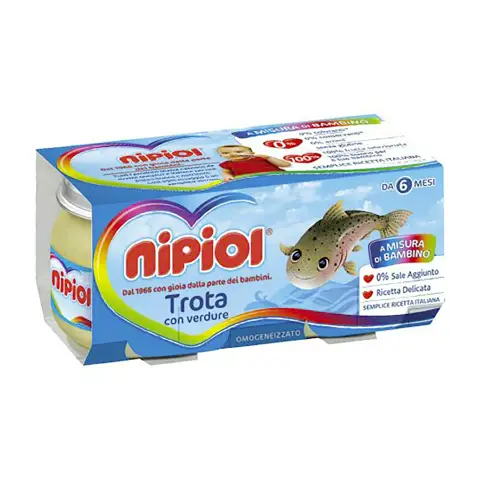 Homogenized Fish Nipiol gr. 80x2 Trout Fillets with Vegetables