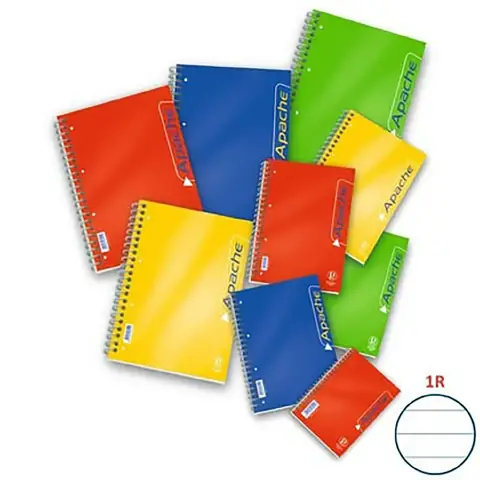 Apache Pigna Spiral Block - 140 Sheets - A4 - Rigatura 1Rigo