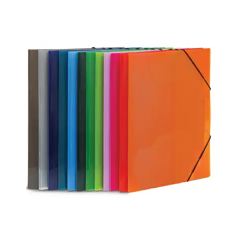 Cartellina in Polipropilene Semitrasparente con Elastico - Colori Assortiti