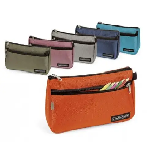 2 ZIPPER SACHET BAG ASSORTED COLORS