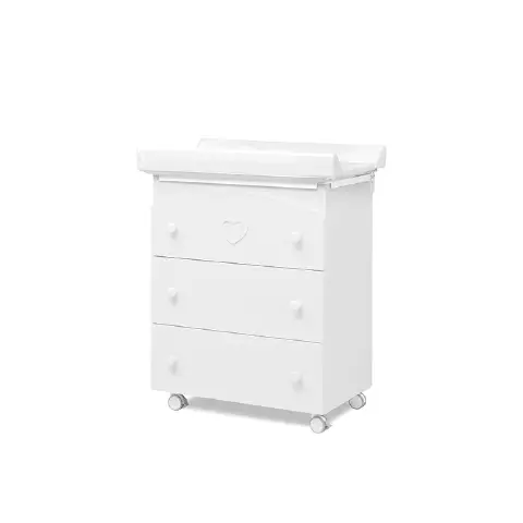 Bath Changing Table Dolce 3 Drawers White Erbesi