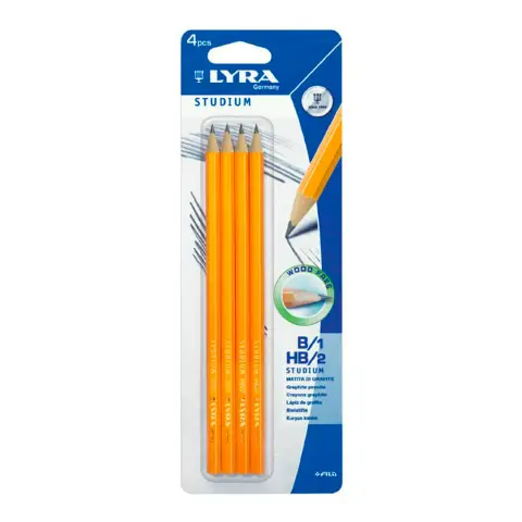 Lyra Studium Pencil Hb/B 4 Pieces