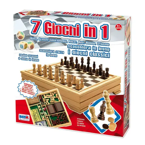 Chessboard 7 Games in 1 Classic: The Elegant Set for Board Game Enthusiasts
