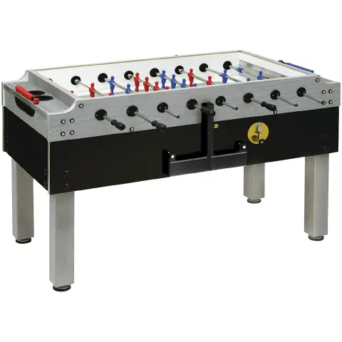 OLYMPIC SILVER COIN-OPERATED TABLE SOCCER WITH OUTGOING RODS